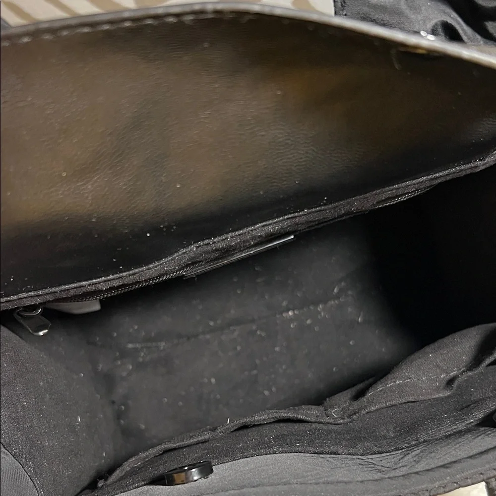 Steve Madden Black Quilted Nylon/Sherpa Tote - Picture 6 of 7